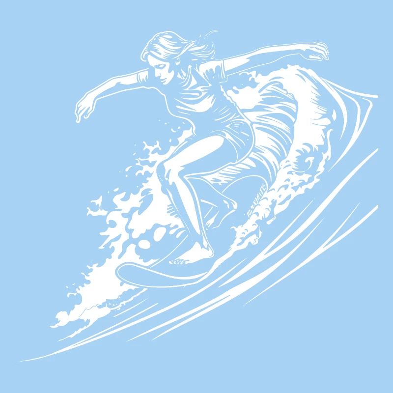 Weiblicher Surfer