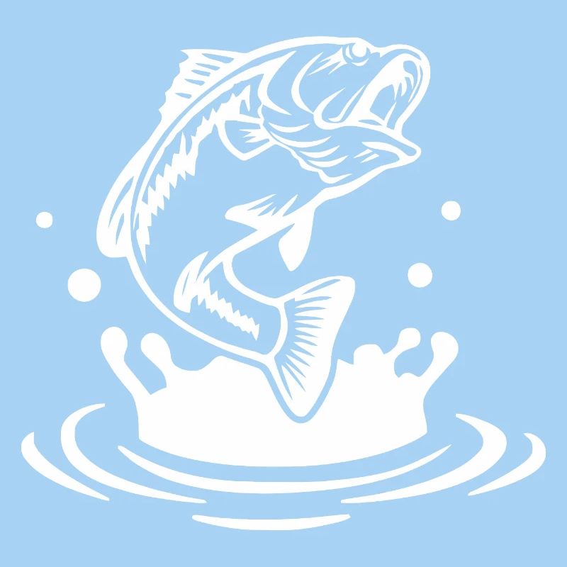 Dynamische Fischsprung-Illustration
