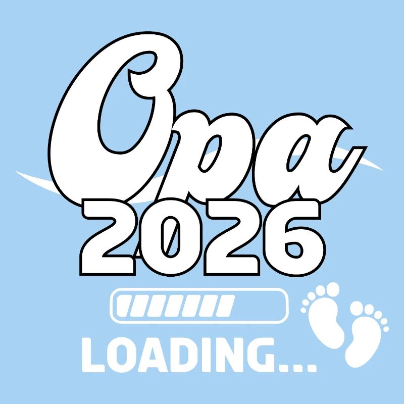 Grandpa 2026 Loading Baby Footprints Design