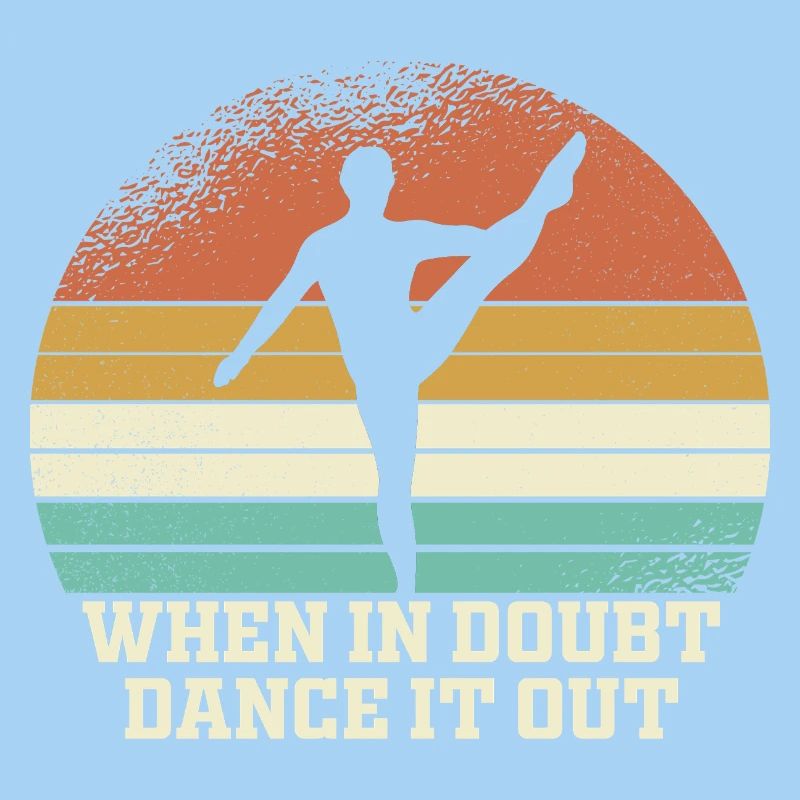 Danse du doute Rétro Coucher de soleil