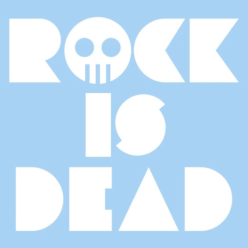 Rock Is Dead Schädeltypografie