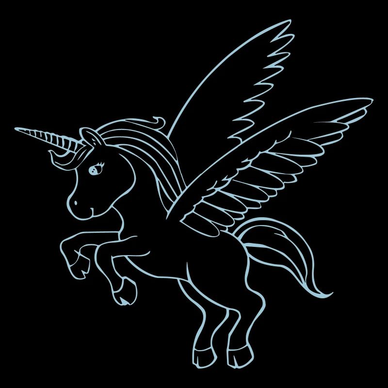 Licorne avec des ailes