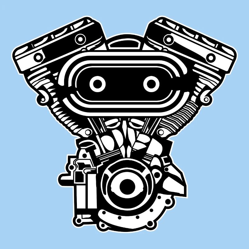 Motorcycle Engine / Engine 02_black