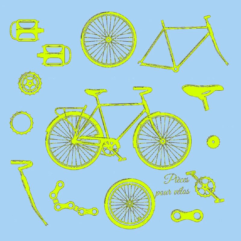 Fahrradteile Illustration
