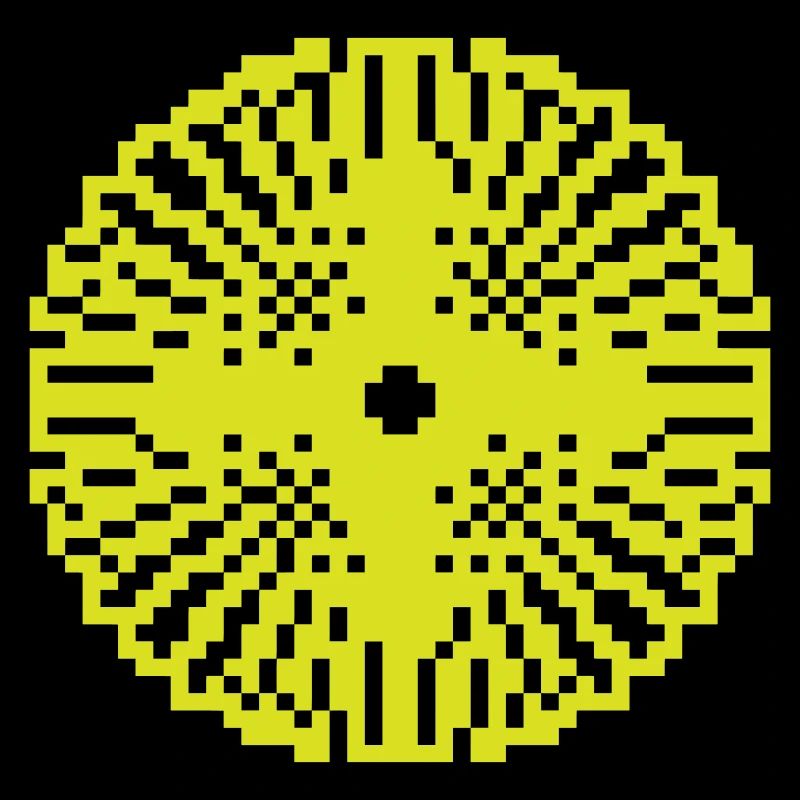 Sun pixelated circle pixel sun | Vectorgraphic