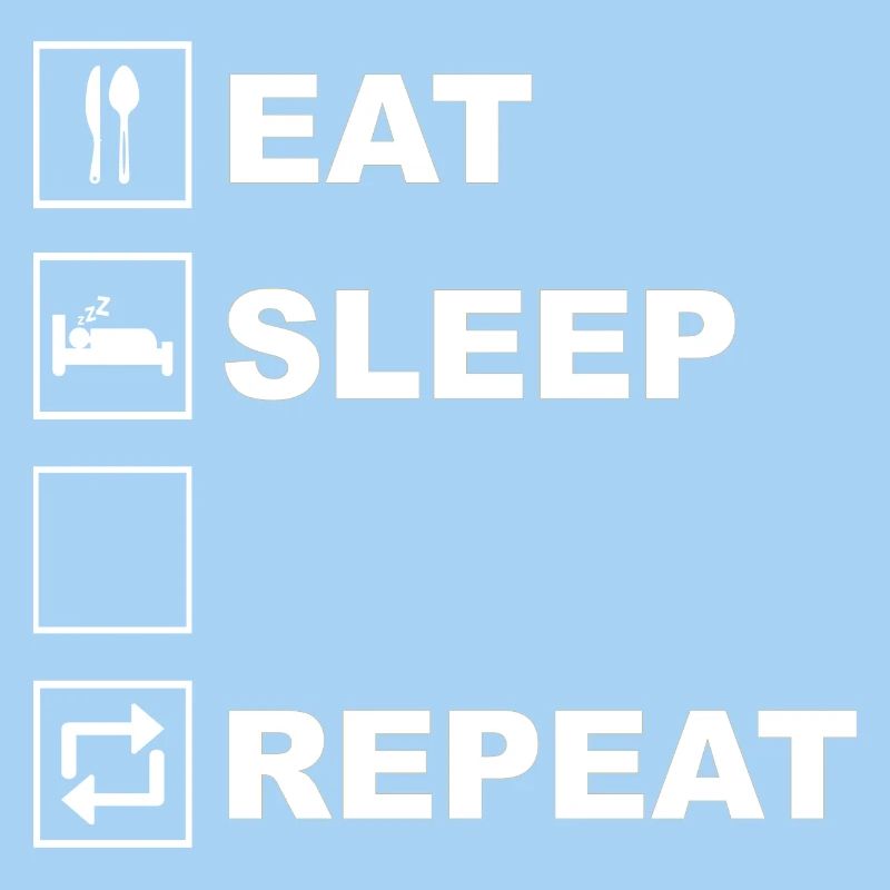Eat Sleep Repeat Icon Layout