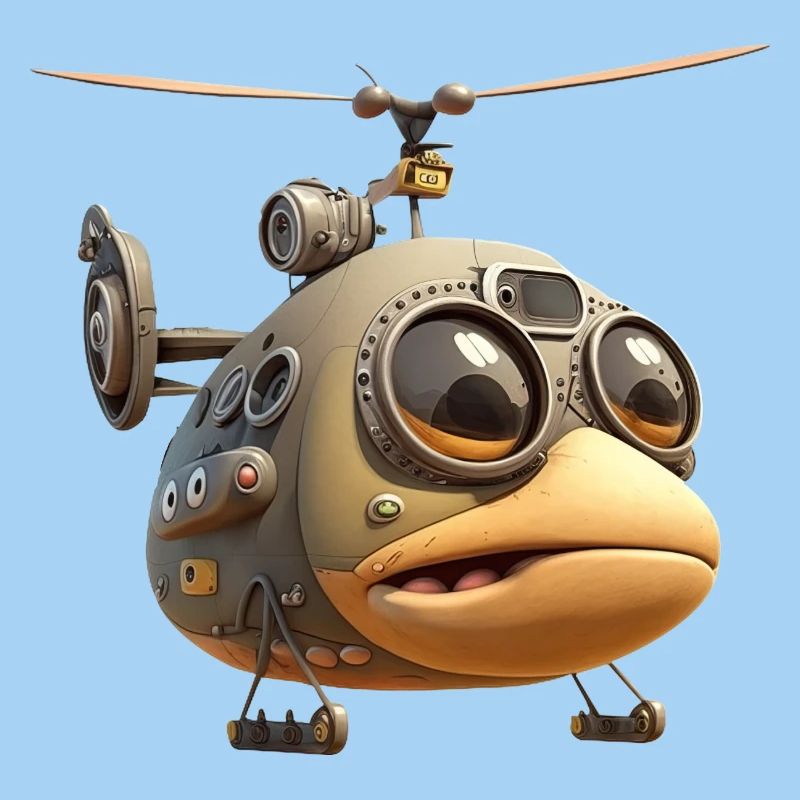 Comic Hubschrauber