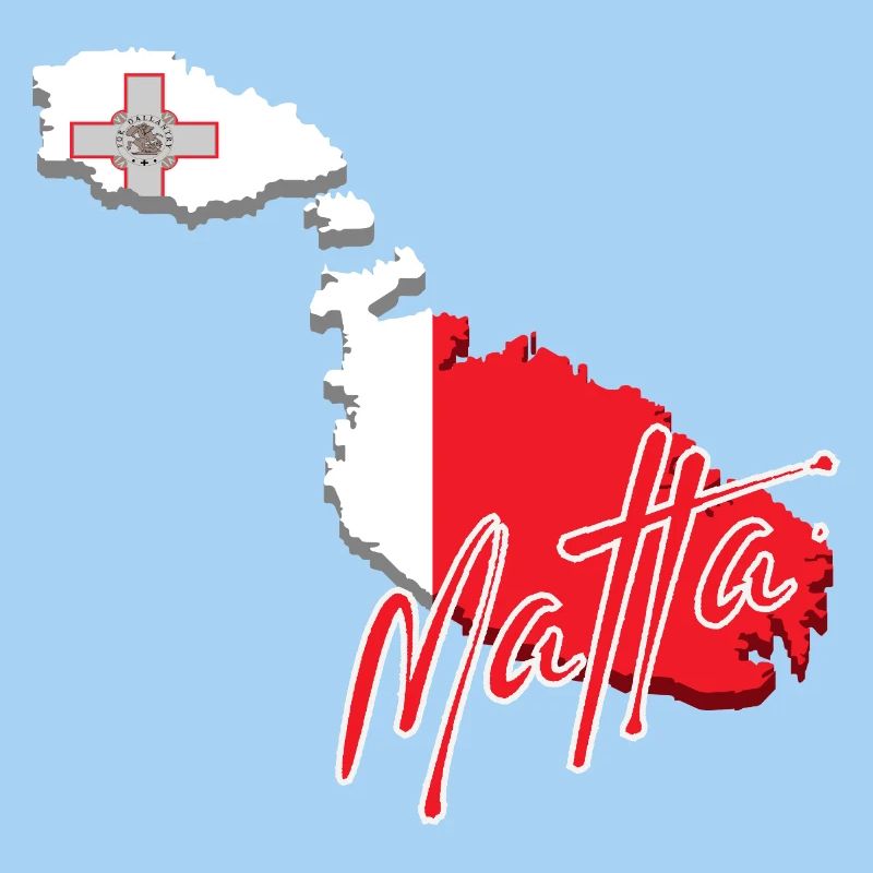 Drapeau de Malte, carte de Malte