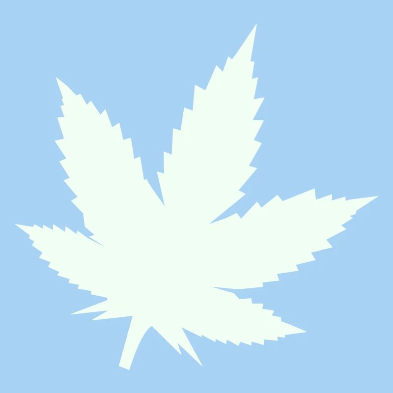 Feuille de Cannabis Silhouette Menthe