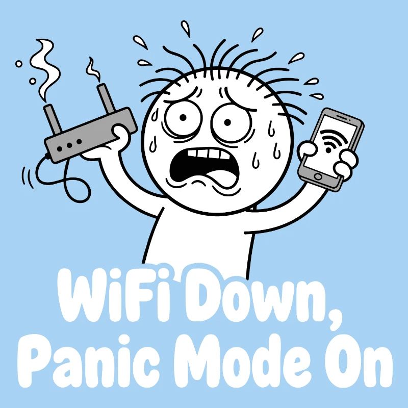 WiFi-Ausfall Panikmodus Meme