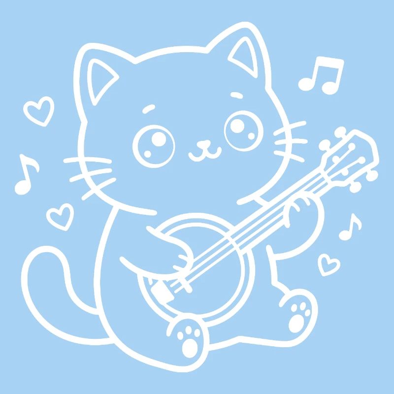 Banjo Kawaii Cat