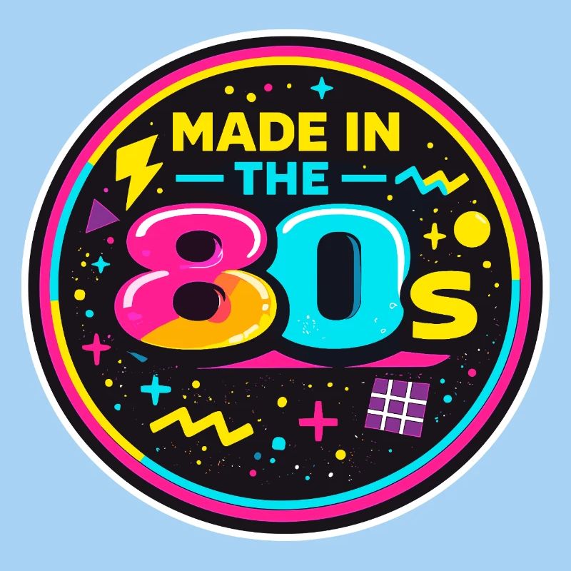 80er Neon Nostalgie Sticker