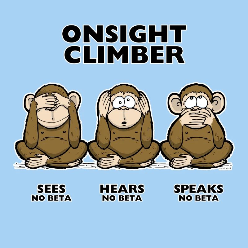 On Sight climber three wise monkey Kletter T-Shirt