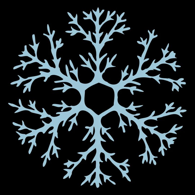 Natural snowflake with many ramifications
