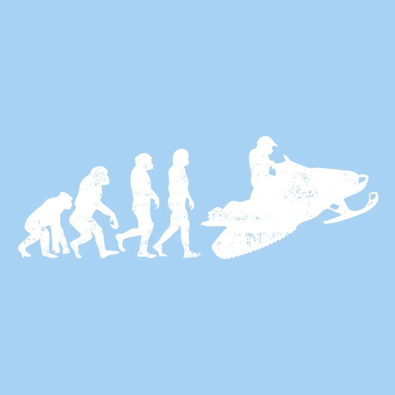 Schneemobil evolution geschenk schnee schlitten