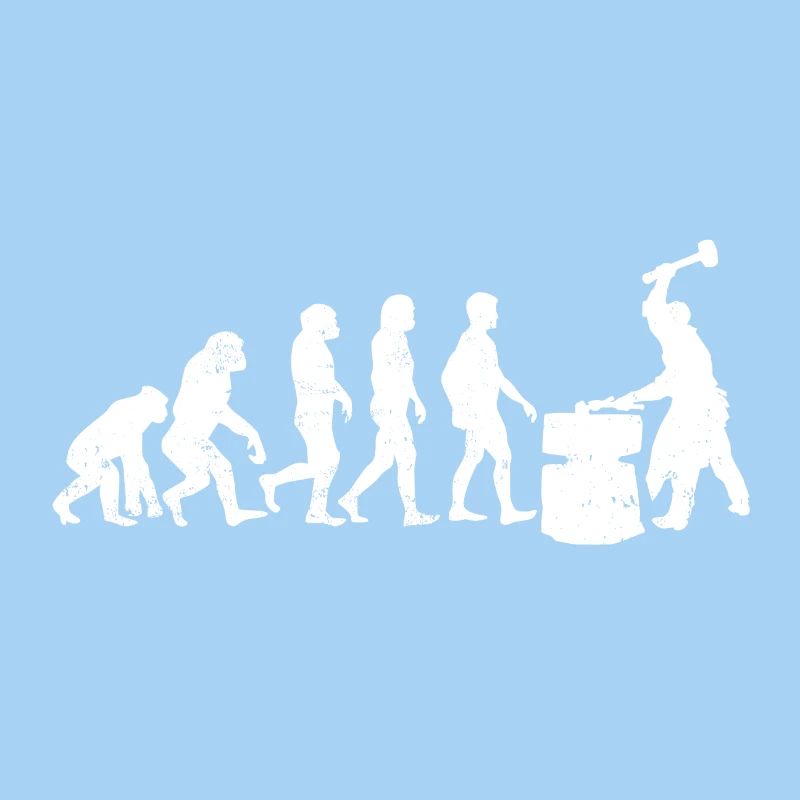 Schmied evolution geschenk schmiedekunst hammer