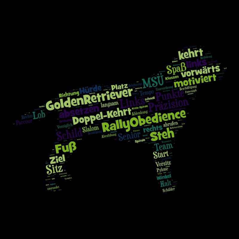 Golden Retriever Rally Obedience Wordcloud