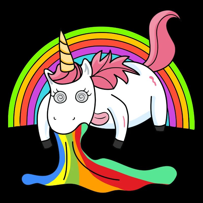 Puking unicorn rainbow