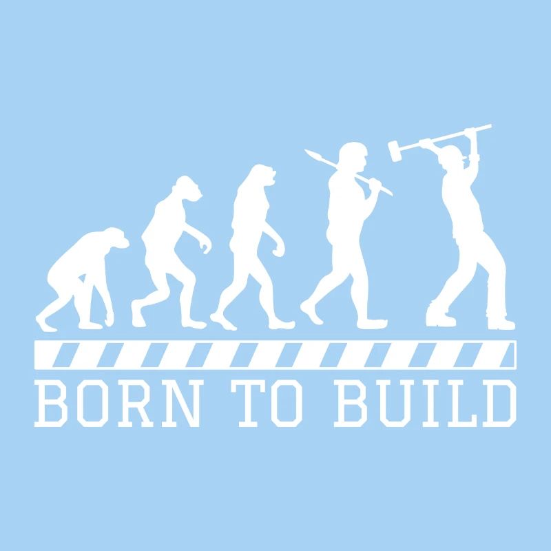 Evolution construction worker gift construction job work