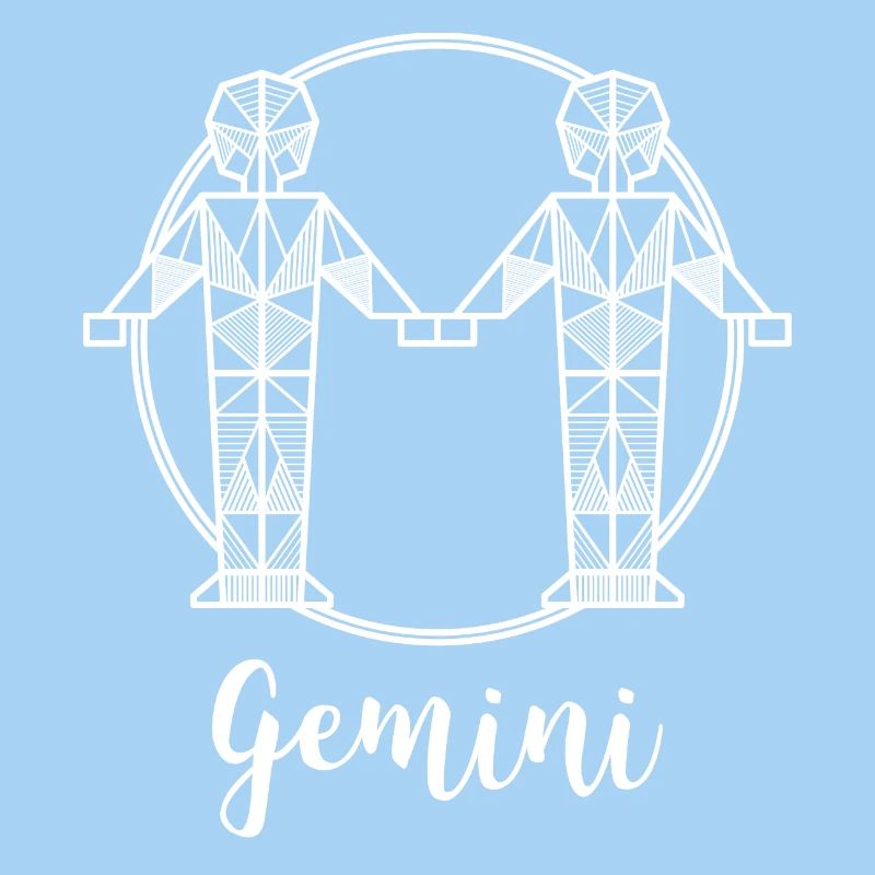 Sternzeichen Zwilling Geschenk geometrisch Astro