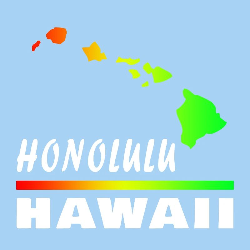 Hawaii Honolulu with Map / Gift Map