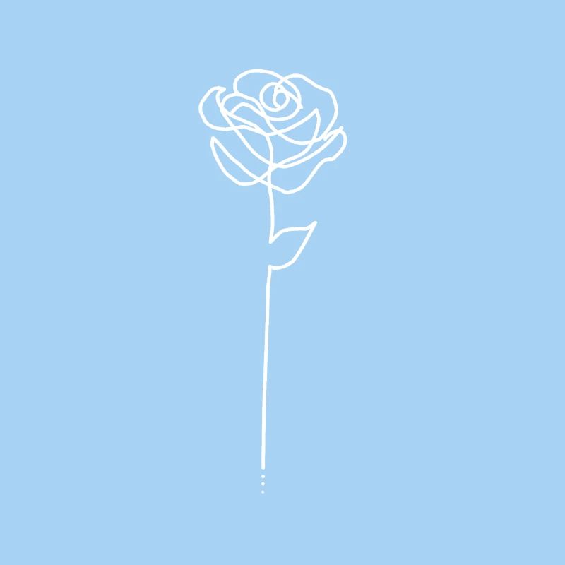 Rose fleur style à la mode