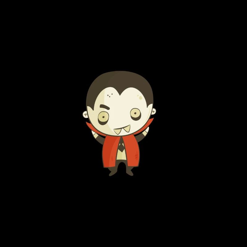 Cute Vampire Dracula Cartoon – Halloween Design