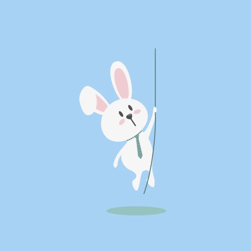 Mignon lapin de Pâques avec cravate – Design de lapin