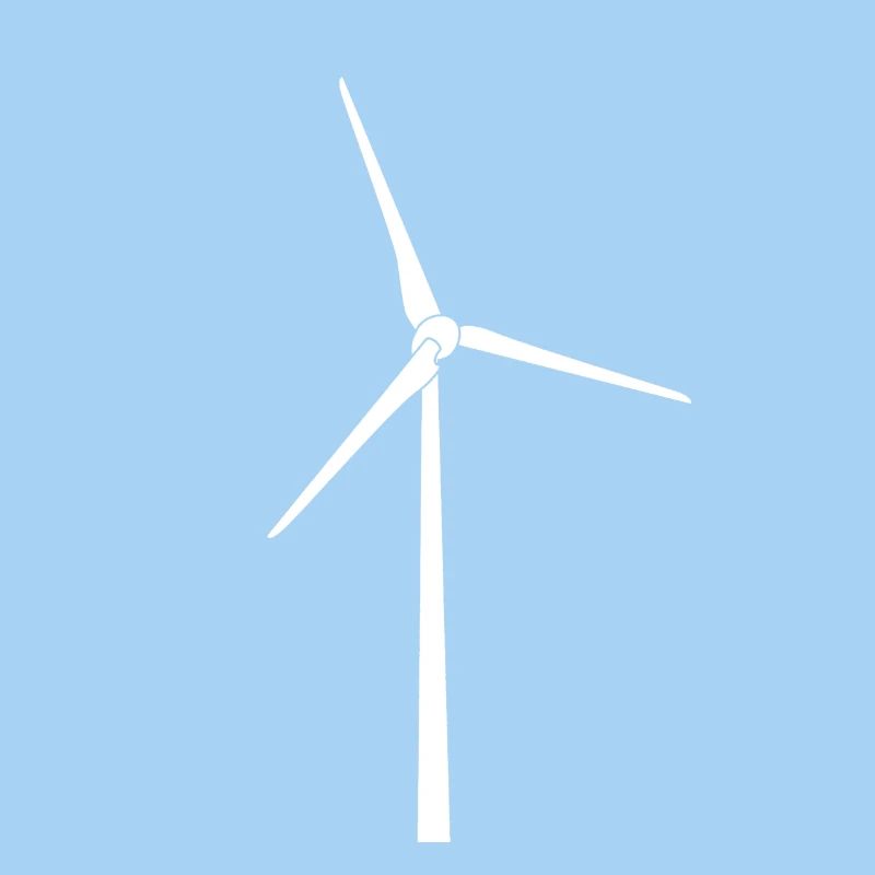 Windkraft Silhouette Weiß