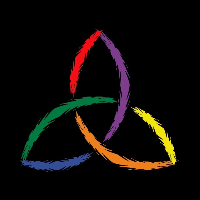 Keltisches Symbol Triquetra Regenbogen