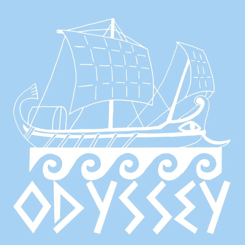 Boot und Odyssee (weiß)