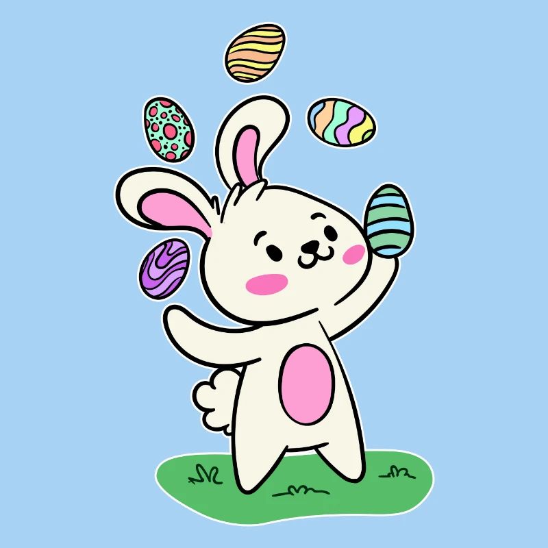 Easter bunny Easter bunny Easter eggs Happy Easter