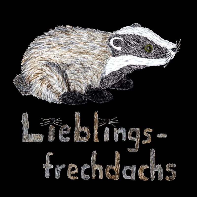 Lieblingsfrechdachs - Süßer Dachs Aquarell