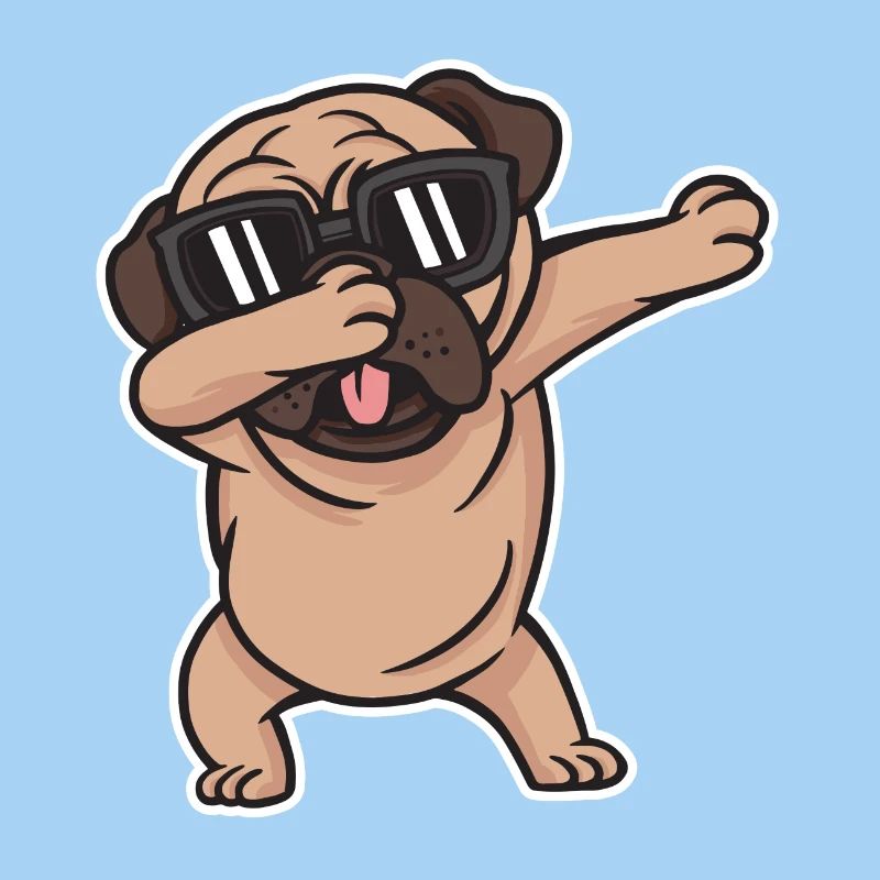 Dab Dabbing Mops Hund Dog Dancing Trend Geschenk