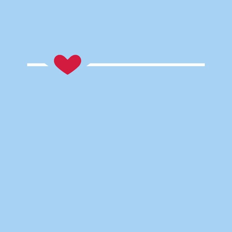 Line heart dash ornament