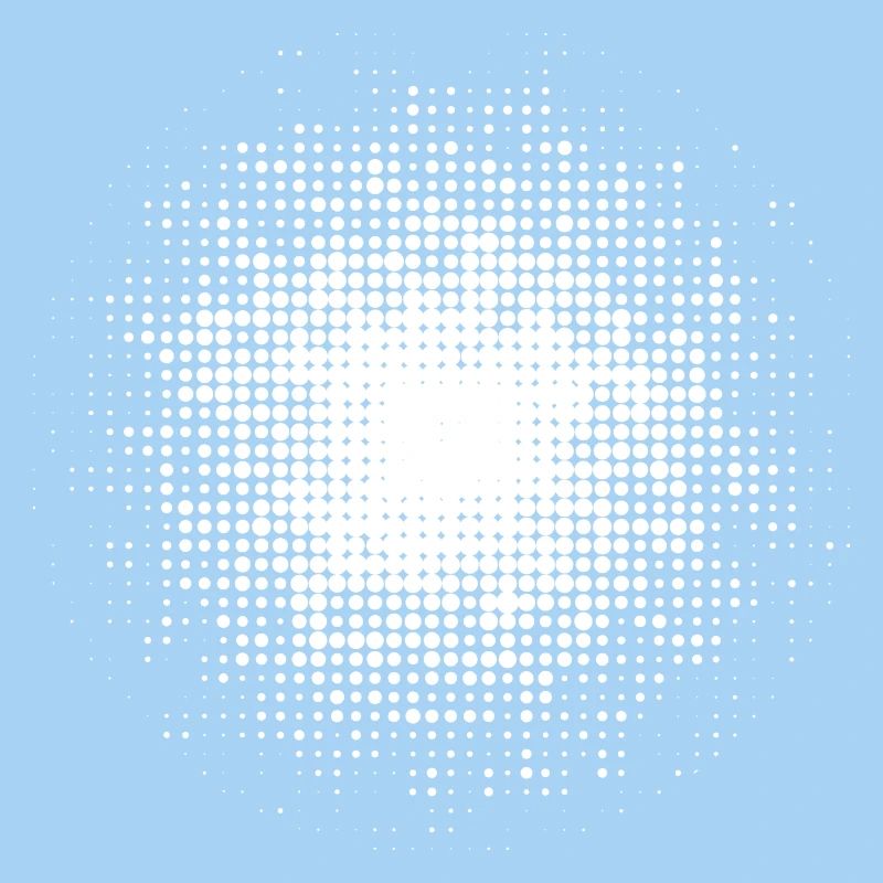 dotted round background white