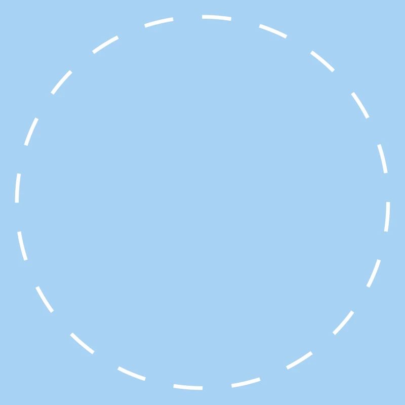 Circle dashed white | Vectorgraphic
