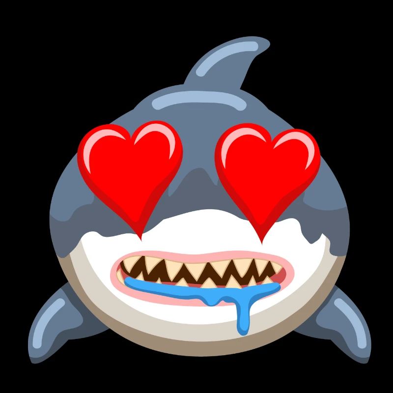 Drôle requin baleine Émoticône Anime Cartoon