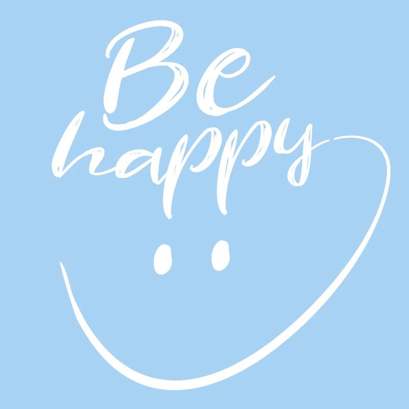 Sei glücklich mit Hand gezeichneten Lächeln