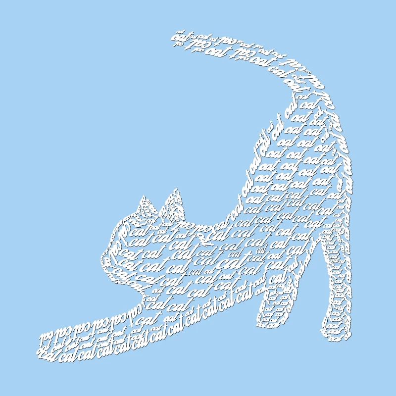 Schrift muster, gestreckte Katze, hell