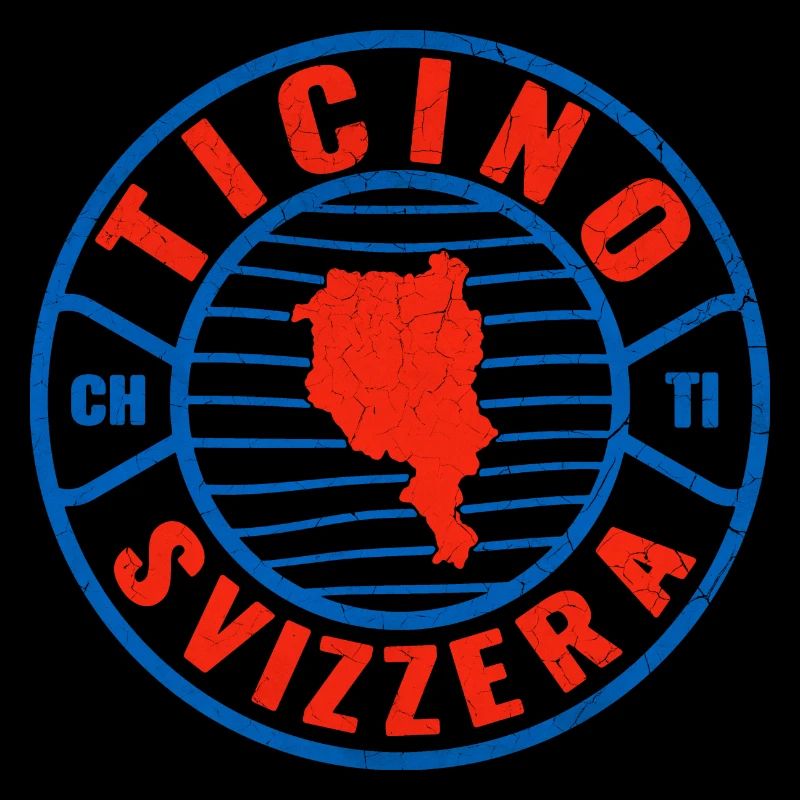 Ticino Switzerland Emblem Circle Design
