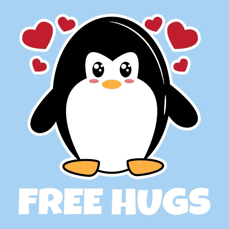 Seevogel Herz Tier Antarktis Süß Pinguin Statement