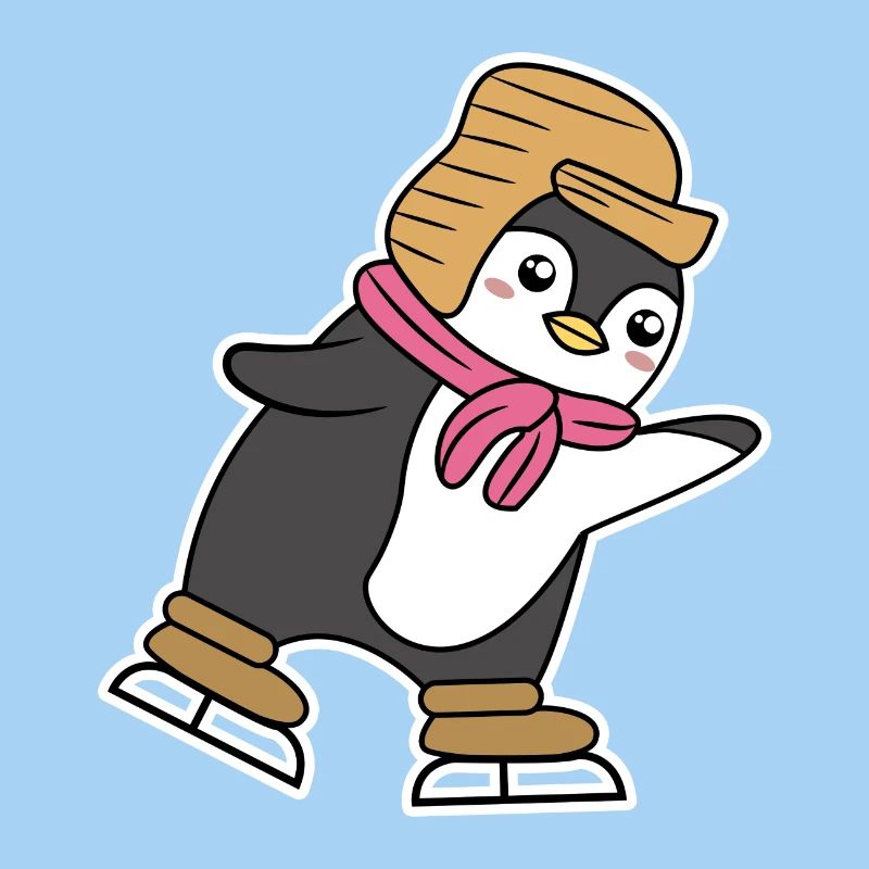 Süß Tier Pinguin Seevogel Antarktis Eislaufen Eis