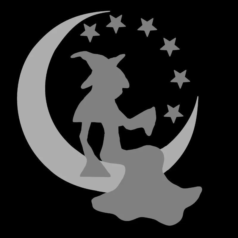 Mondsichel, Hexen design, Mädchen, Schlafzimm deko