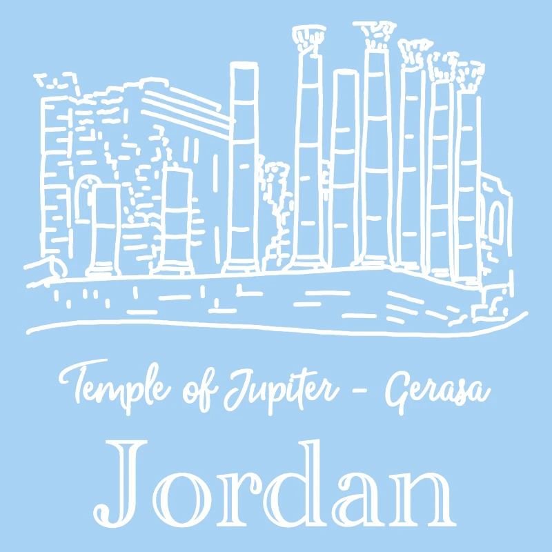 Jordanie, Jerash, Temple de Jupiter