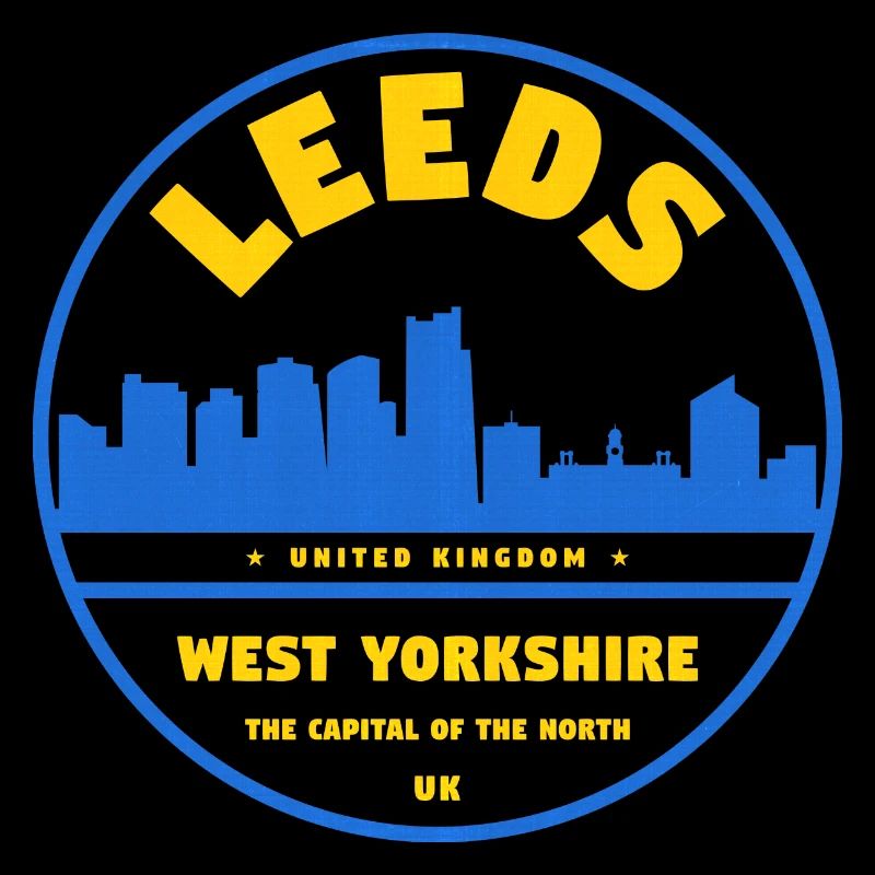 Logo de la ville de la silhouette de Leeds West Yorkshire