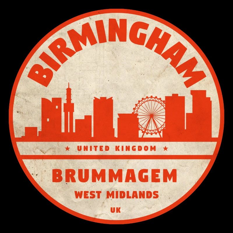 Birmingham Skyline Vintage Emblem