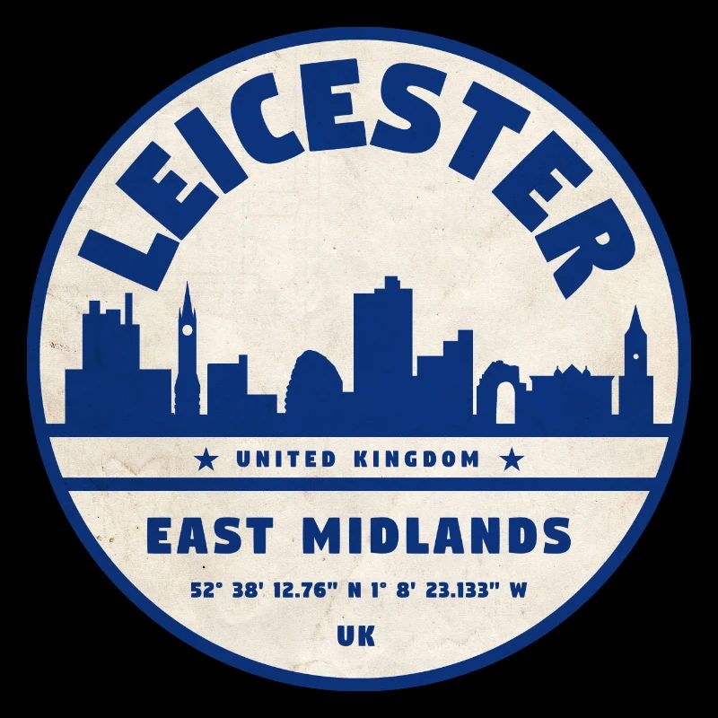 Leicester Skyline Rundlogo Ost Midlands