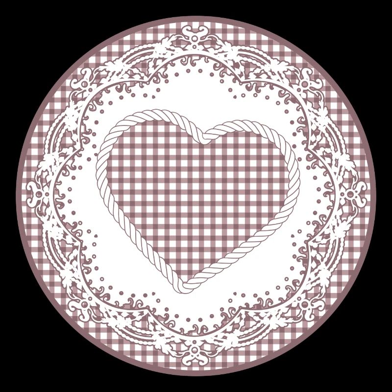 Nostalgia cake tip label in dusky pink with heart