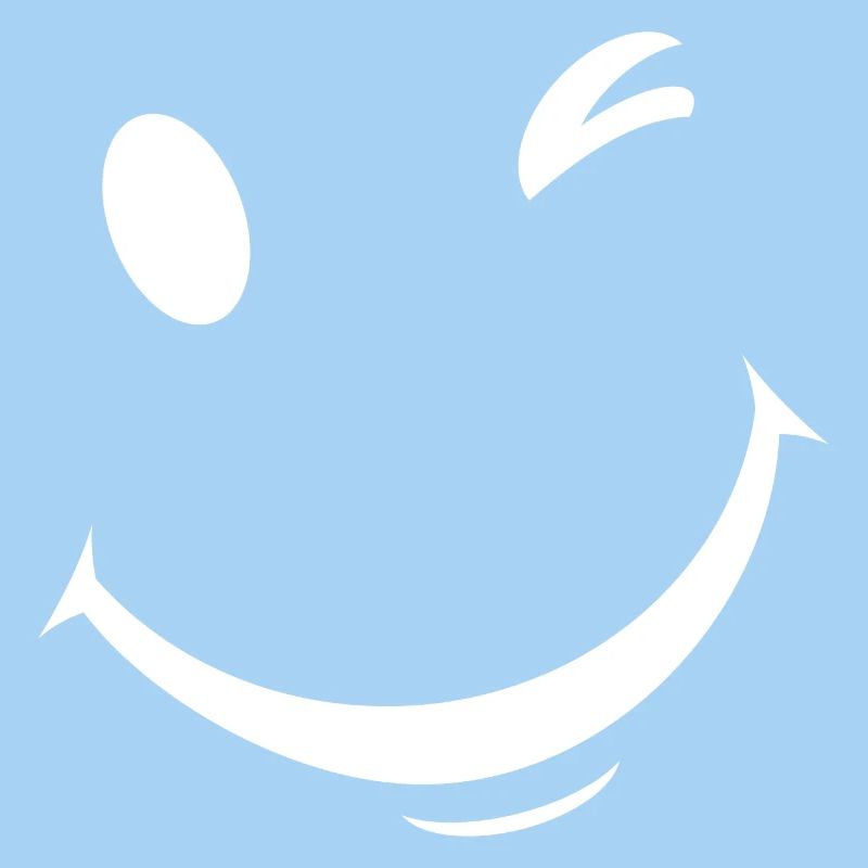 White wink expression
